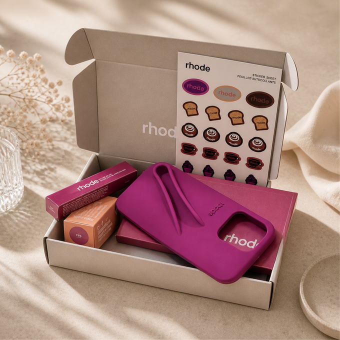 Rhode Beauty Set Purple with Phone Case