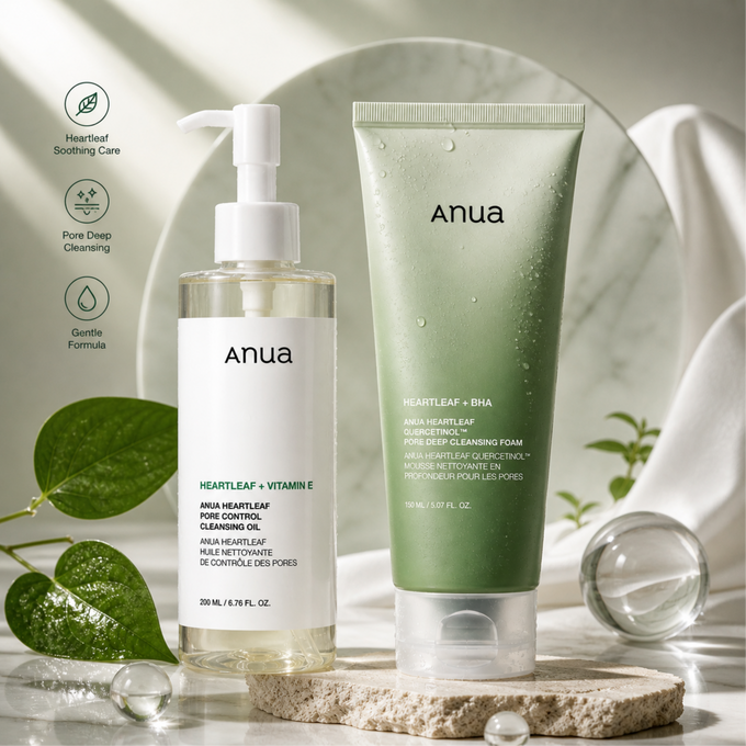 Anua Heartleaf Pore Cleansing Set – Deep Clean + Nourish