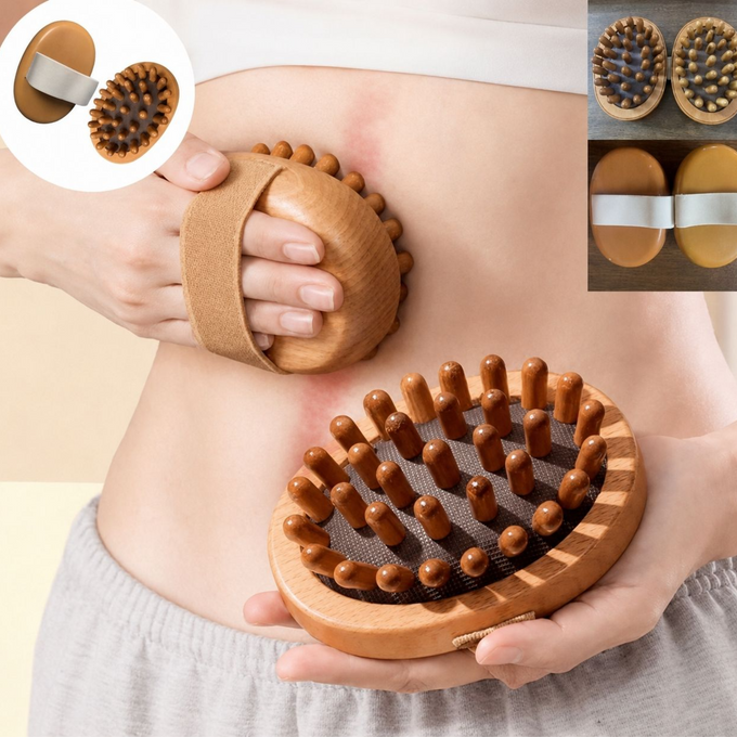 Wooden Anti-cellulite Massage Brush For Body Massage And Circulation Support